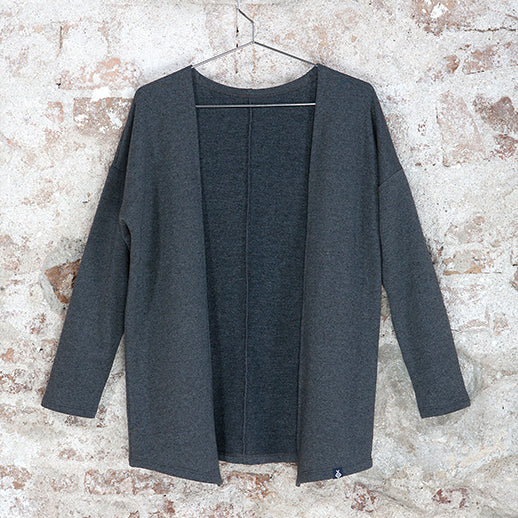 Cardigan de felpa gris