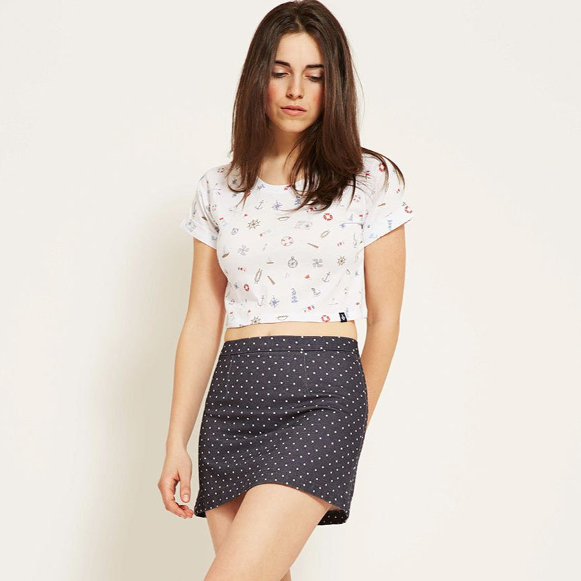 Falda topos navy