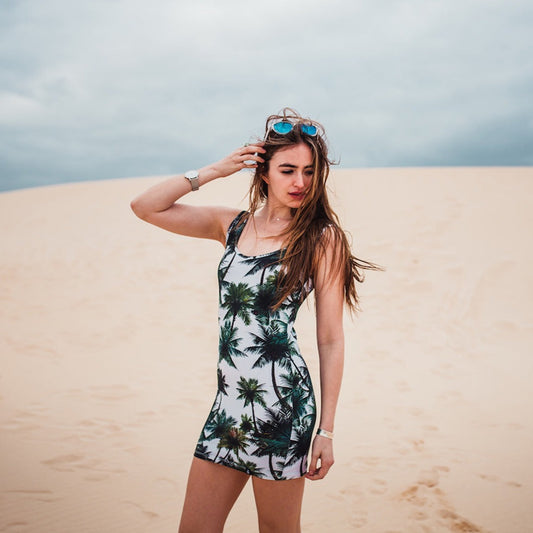 Vestido Tropic print