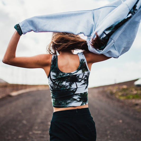 Crop top Tropic print